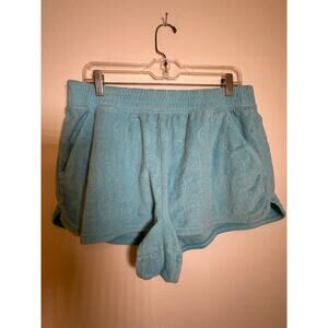 Offline by Aerie Smiley Face Blue Lounge Shorts - Size Large
